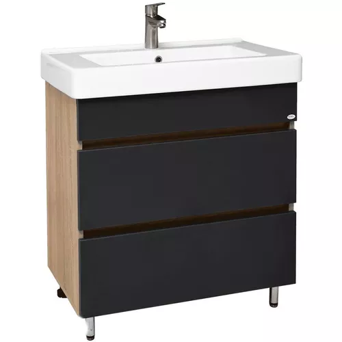 cumpără Dulap pentru lavoar Mashtab 11348 Sonata cu 2 sertare 60cm Sonoma-Antracit în Chișinău 