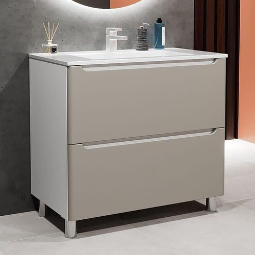 cumpără Dulap pentru lavoar Bayro Bergamo под столешницу / под умывальник Allegro 1000 light grey în Chișinău 