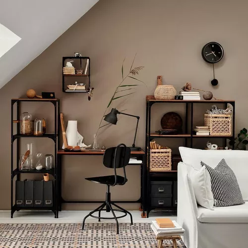 cumpără Masă de birou Ikea Fjallbo laptop 100x36 (Negru) în Chișinău 