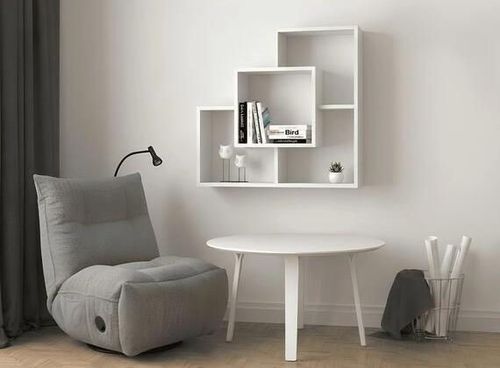 купить Полка декоративная Fabrik Home Tetris 10 (800x800x220) Белый ясень в Кишинёве 