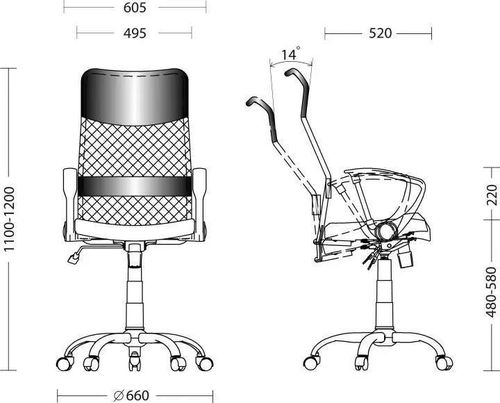 cumpără Fotoliu de birou Nowystyl Ultra GTP Tilt CHR68 OH5/С-11 черный în Chișinău 
