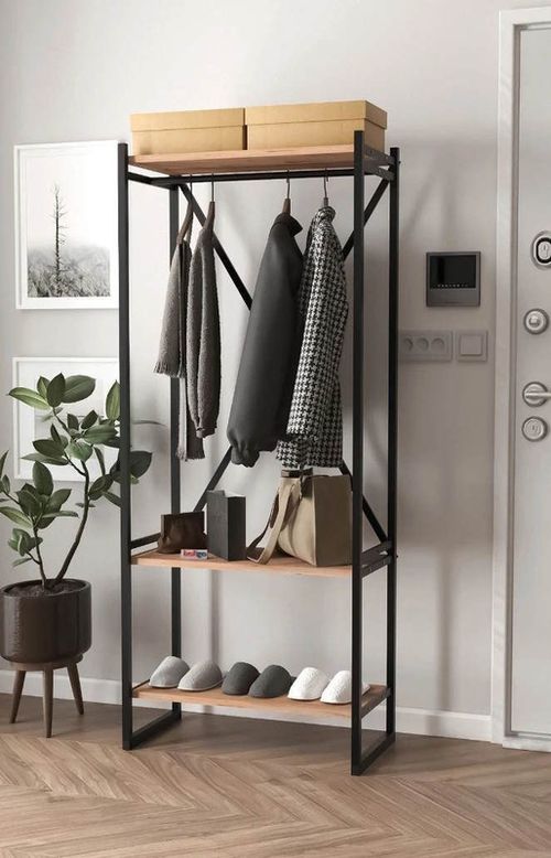 cumpără Cuier pentru haine Bofigo Antreu, 66x35x160 cm, Stejar (21-15-02) în Chișinău 