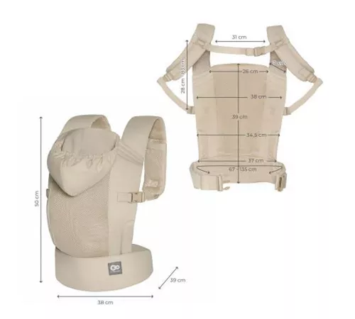 купить Кенгуру KinderKraft KNCABE00BEG0000 Carrybee beige в Кишинёве 