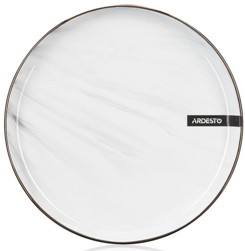 cumpără Farfurie Ardesto AR2919MRW Marmo, 19 см, белая, керамика în Chișinău 