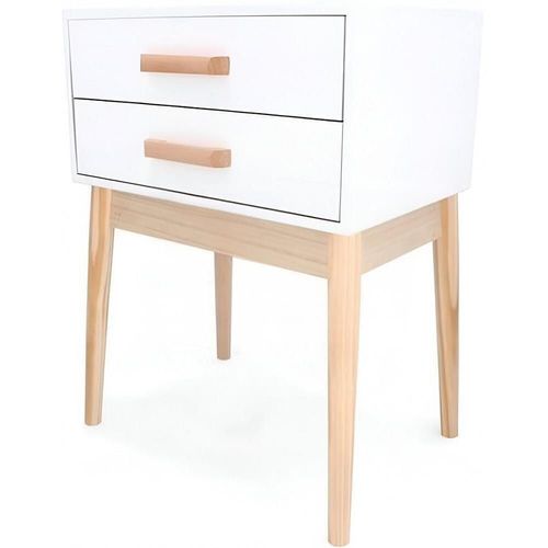 cumpără Noptieră Chomik Scandinavia COU8194 (White/Wood) în Chișinău 