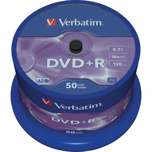 купить Диск оптический Verbatim VER_43550 DVD+R AZO 4.7GB 16X Spindle 50pcs. в Кишинёве 