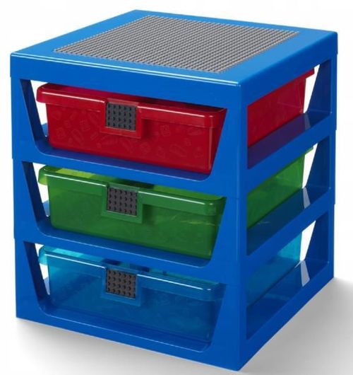 купить Набор детской мебели Lego 4095-B Стол-Стелаж 3 ящика Blue в Кишинёве 