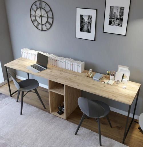 cumpără Masă de birou Trendy L196, Stejar, 240x74x60cm în Chișinău 