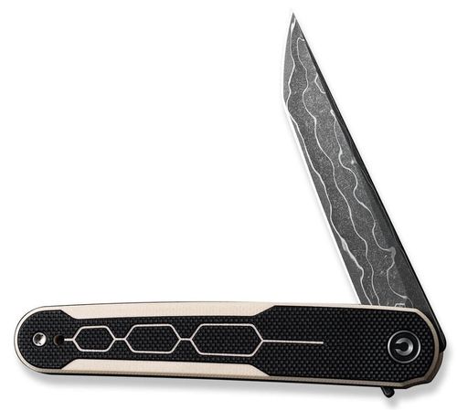 купить Нож походный Civivi C23015-DS1 KwaiQ, lamă Damascus, G10, liner lock в Кишинёве 