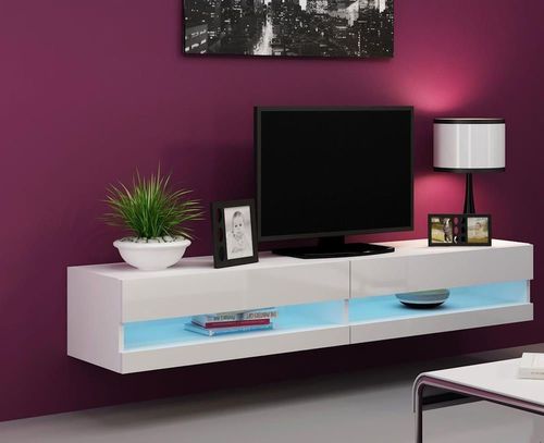 купить Тумба напольная для TV Mirjan Zigo/Vigo New 180 White/White Gloss в Кишинёве 