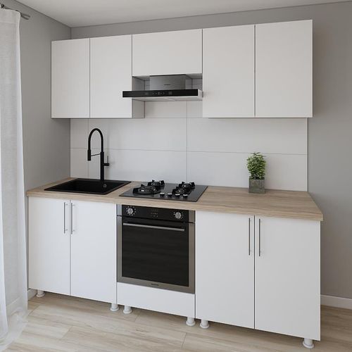 cumpără Mobilă pentru bucatarie Smartex (30097) K3 220сm Alb în Chișinău 