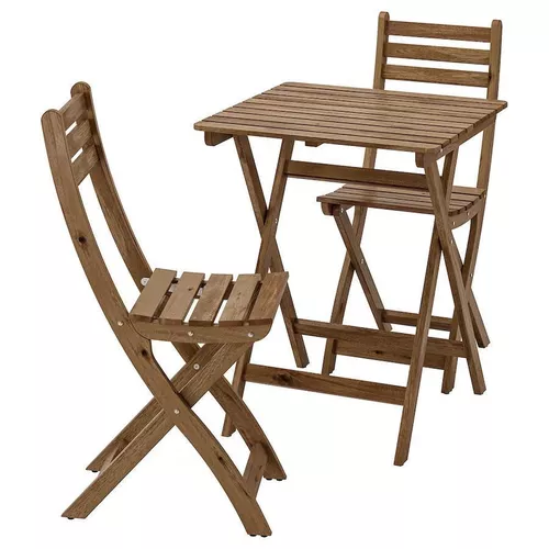 cumpără Set mobilier de grădină Ikea Askholmen 2 стула складных Light Brown în Chișinău 