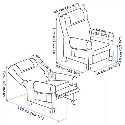 cumpără Fotoliu Ikea Muren (Remmarn Gri inchis) în Chișinău 