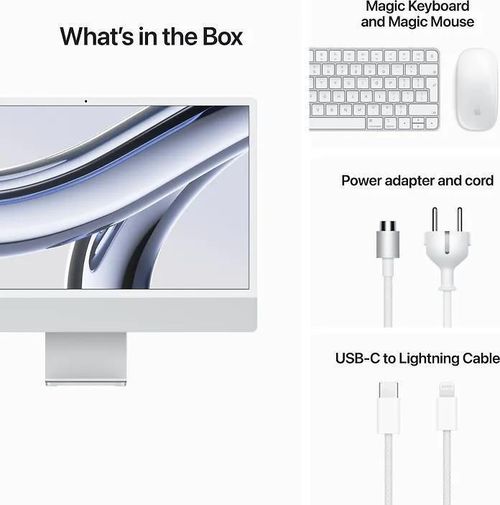 купить Компьютер моноблок Apple iMac 24" Retina 4.5K M3 8c/10g 256GB Silver MQRJ3 в Кишинёве 
