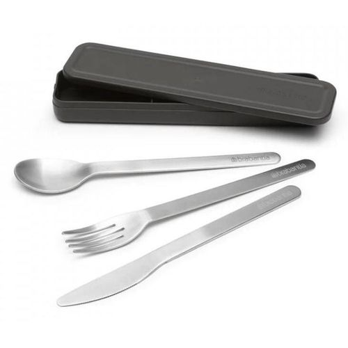 купить Посуда походная Brabantia 1006305 Take&Take, gri închis, 3buc в Кишинёве 