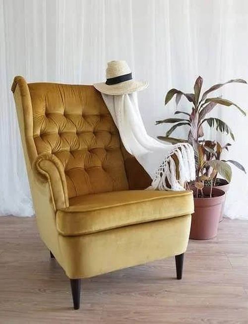 купить Кресло Signal Harry Velvet (Curry/Wenge) в Кишинёве 