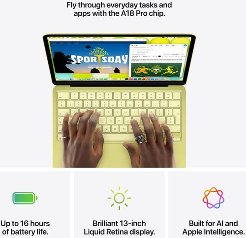 купить Ноутбук Apple MacBook Neo 13" A18 Pro 6c/5g 8/512GB Touch ID Citrus MHFE4 в Кишинёве 