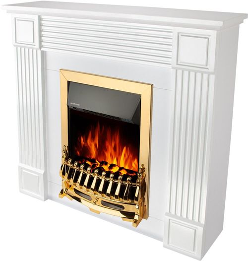 купить Камин электрический ArtFlame Nexor & Galileo Gold, 950x1000x270mm, Alb в Кишинёве 