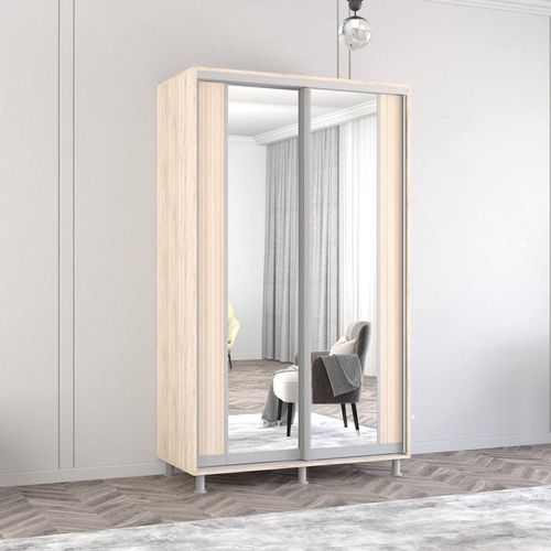 cumpără Dulap Mobildor-Lux Aron-P uși glisante din PAL cu oglindă vertical (160x60x240H cm) Sonoma în Chișinău 