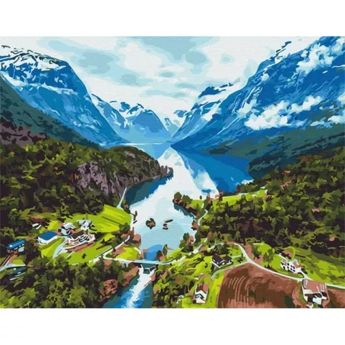cumpără Tablou pe numere BrushMe BS28730 40x50cm (în cutie) Munții Alpi în Chișinău 