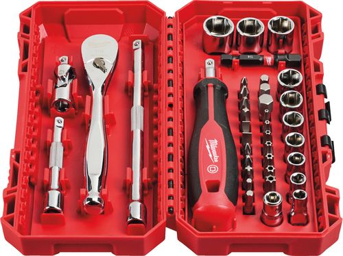 cumpără Set de unelte de mână Milwaukee 4932498381, set de chei tubulare 1/4", 38buc în Chișinău 