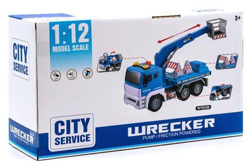 cumpără Mașină Wenyi WY833B Friction Truck albastra (lumini,sunete), cod 49466 în Chișinău 