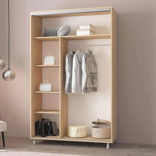 cumpără Dulap Mobildor-Lux Aron-P uși glisante din PAL cu oglindă vertical (150x60x210H cm) Sonoma în Chișinău 