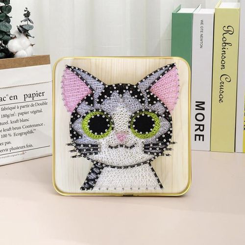 cumpără Set de creație miscellaneous DHBB28029 Set String Art 20x20 Pisicuta gri în Chișinău 