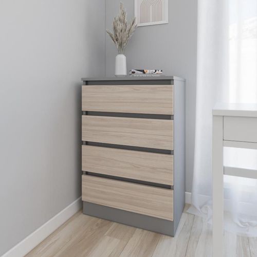 купить Комод Smartex (16037) Т1 70cm Grafit+Stejar Deschis в Кишинёве 