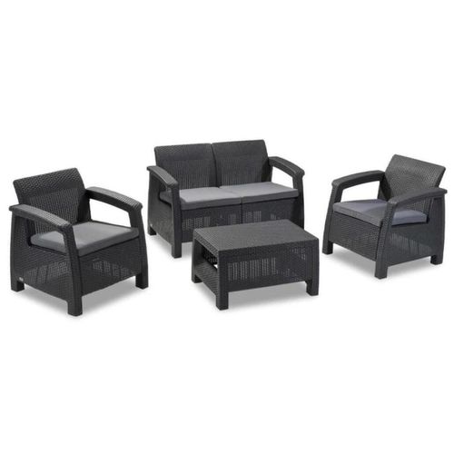 купить Садовая мебель Hydro S Комплект садовой мебели Novara, 4 персоны, цвет антрацит в Кишинёве 