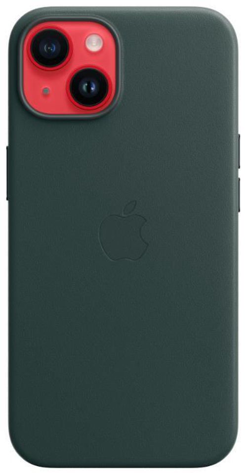 cumpără Husă pentru smartphone Apple iPhone 14 Leather Case with MagSafe, Forest Green MPP53 în Chișinău 