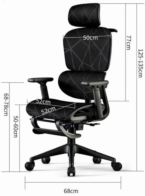 cumpără Fotoliu de birou Nex Home Extra Black (ergonomic) în Chișinău 