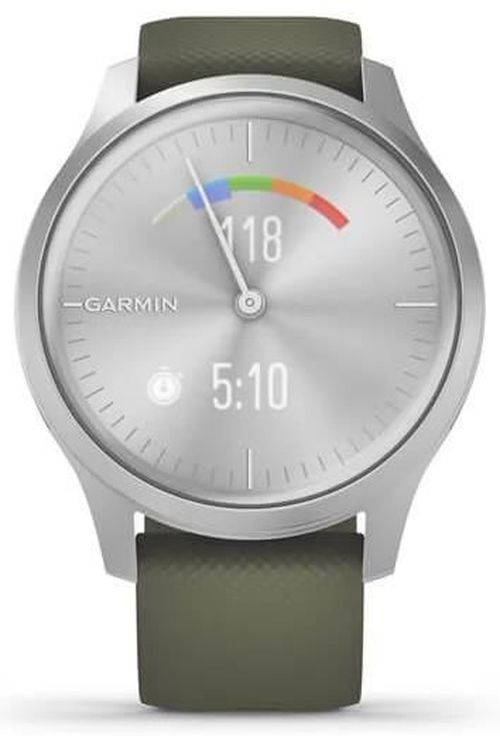купить Смарт часы Garmin vivomove Style, S/E EU, Silver, Moss, Silicone в Кишинёве 