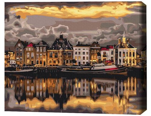 купить Картина по номерам BrushMe RBS24413FC 30x40cm (fără cutie) Seara în Stockholm в Кишинёве 