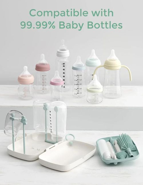 купить Сушка для бутылочек Momcozy LS001-GE12NB-A Set pentru curatarea biberoanelor 7in1 Green в Кишинёве 