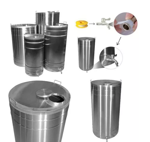 купить Бочка для вина IPS Group Бочка из нержавеющей стали 105 л (клапан из нержавеющей стали 1/2", тефлоновая лента PTFE) в Кишинёве 