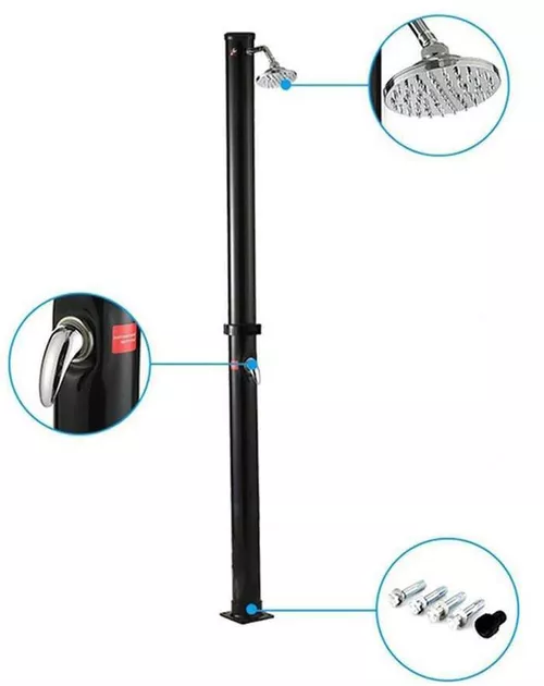 купить Набор для душа Hydro S Солнечный душ для сада, 35 литров, H=217 см, черный в Кишинёве 