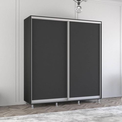cumpără Dulap Mobildor-Lux Aron-S uși glisante din PAL (190x60x240H cm) Anthracite în Chișinău 