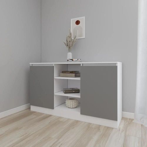 cumpără Comodă Smartex (16254) Т5 140cm Alb+Grafit în Chișinău 