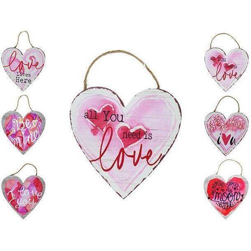 купить Декор Promstore 46557 Valentine 20x20cm Сердце с надписью в Кишинёве 