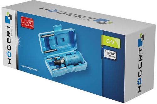 cumpără Șurubelniță Hoegert HT1S077 Отвертка ударная в наборе с насадками 1/2"DR, 8шт în Chișinău 
