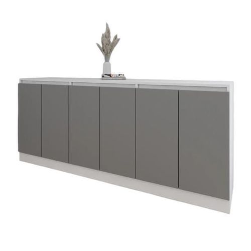 cumpără Comodă Smartex (16479) Т8 180cm Alb+Grafit în Chișinău 