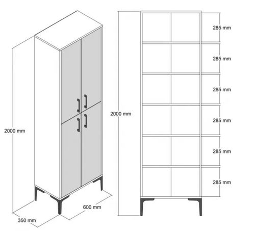 cumpără Raft pentru încălțăminte Trendy Berlin A, Nuc, Antracit 60x200x35cm în Chișinău 