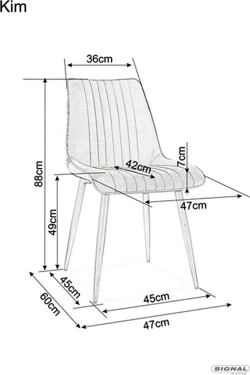 cumpără Scaun Signal Kim velvet czarny stel. / szary bl.14 în Chișinău 