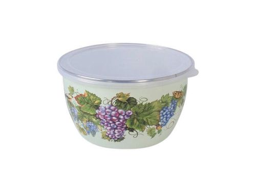 cumpără Container alimentare Metalac 51769 эмалированный Grape 16cm, 1.75l, крышка пластик în Chișinău 