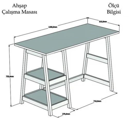cumpără Masă de birou Trendy Perla Nuc, 120x73x51cm (GTR001110) în Chișinău 