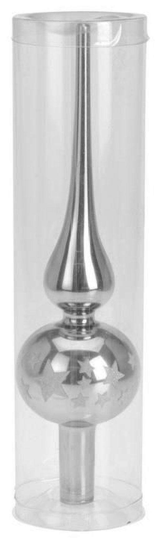 купить Новогодний декор Promstore 32955 Верхушка елочная стеклянная 25сm, серебряная в Кишинёве 