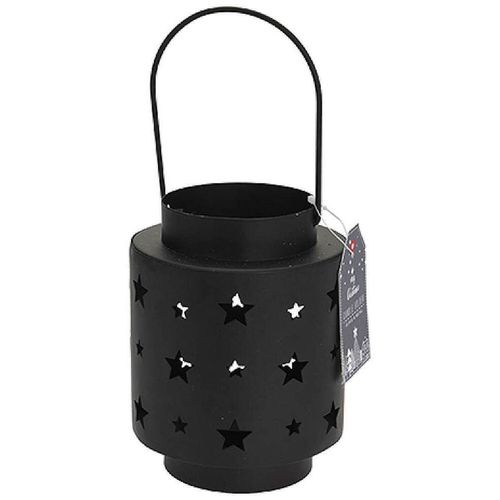 cumpără Lumânare Promstore 42464 Felinar metalic D10x13cm, stele, negru în Chișinău 