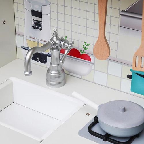 cumpără Bucătărie și veselă de jucărie Richi (63253) Bucatarie din lemn pentru fetite, cu sunete si lumini în Chișinău 