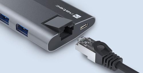 cumpără Adaptor de rețea USB Natec NMP-1690 Hub USB-C Multiport Adapter 8 In 1 în Chișinău 
